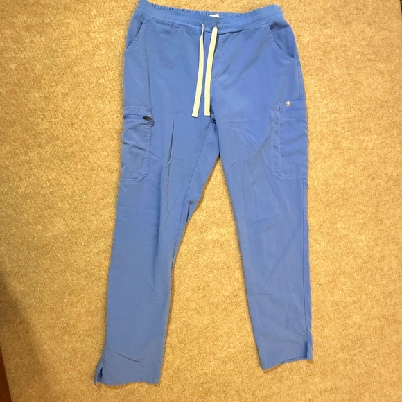 Figs Yola Skinny Womens Medical Scrub Pants Ceil Blue Size Small  TW2000 - Picture 1 of 6